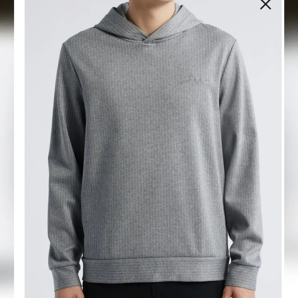 Hugo Boss Seeger Cotton Blend Small Gray Men's Hoodie
